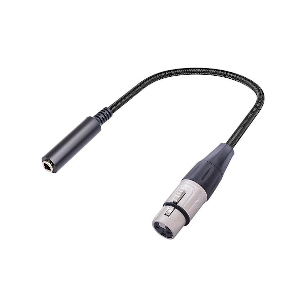 XLR till 1/4 Kabel, Balanserad XLR Hona till 1/4 Tums Hona Stereo Audio Adapter, 3 Stift Hona XLR till 1/