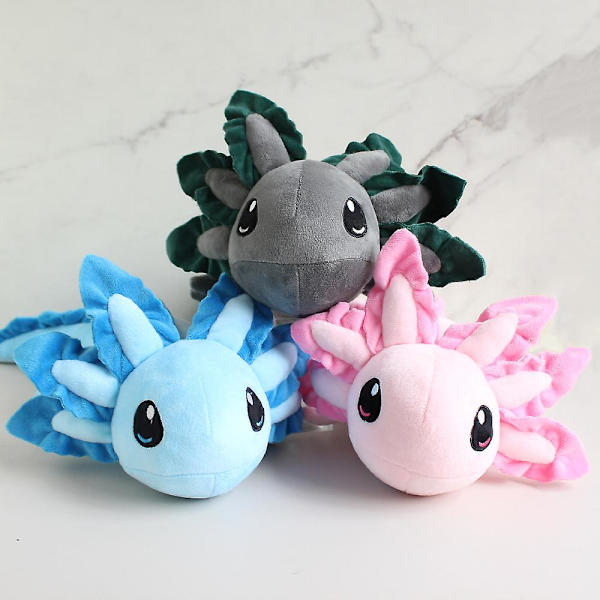 30cm Blå Axolotl Plyschleksak Mjukt Stoppat Djur Cartoon Plushie Axolotl Dockor Barn Vuxna Gamer Födelsedagspresent Heminredning 44cm