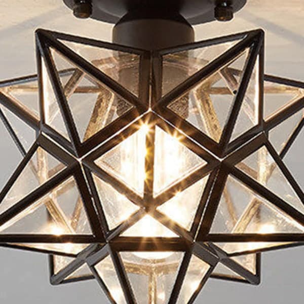 Nordisk stil sort loftlampe sort black