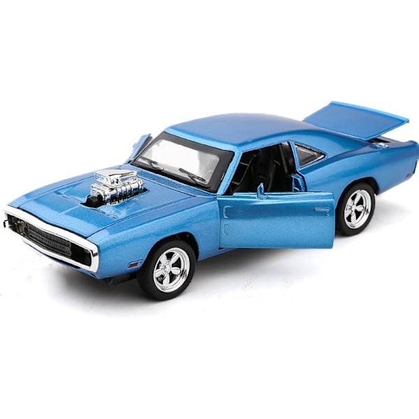 1:32 Fast & Furious Dodge Sports Car Model Simuleringsbil Model Legetøj i aluminium blue