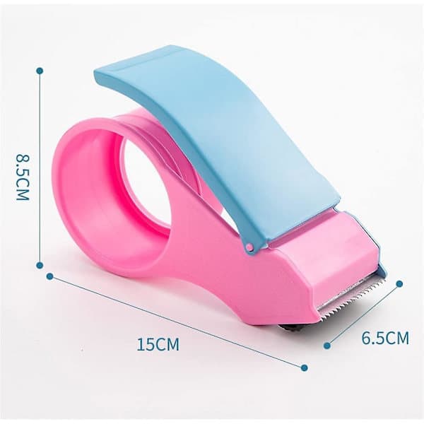 Tejpdispenser 50/60 mm bredd rulltejpdispenser tejpskärare förseglingsförpackningsenhet manuell förpackning påfyllningsbar 2 st
