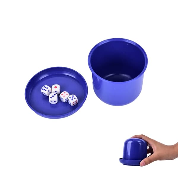 Bar Party Terningkopp Drikkespill Gambling Terningboks 10mm d Tilfeldig Farge 4 pcs