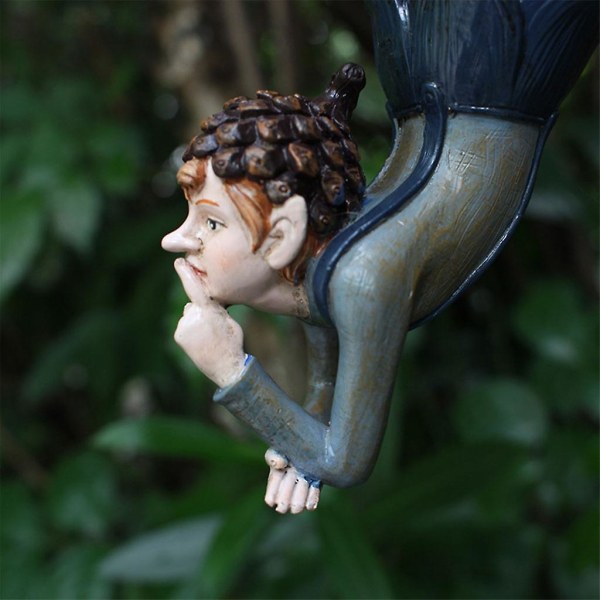 Sød harpiks alfe statue vandtæt til have baghave balkon dekorative statue