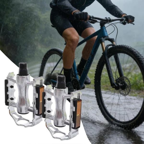 Cykeltrampor - 2 stycken fotstöd - Utrustade med förlängningsadapter och halkskydd