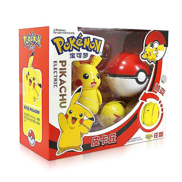 Mewtwo leketøysett Pikachu Charmander Lunala Scroll Actionfigur Barnas leker Pikachu With box