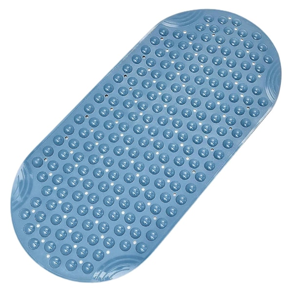 Anti-skrid Badekar Måtte med Massage Tekstur Stærke Sugekopper Lugtfri Fade-Resistent Brusefod Blue