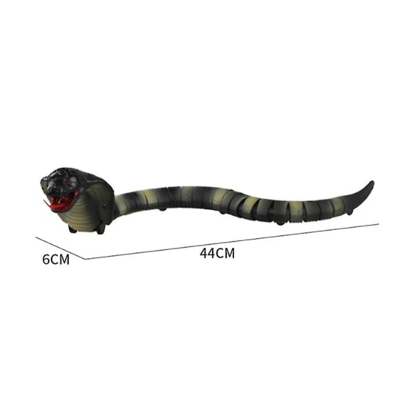 Rc Animal Infrarød Fjernbetjening Elektrisk Snake Egg Cobra Børn Børn Legetøj Trick Terrify Mischief Legetøj Slangemodel Black