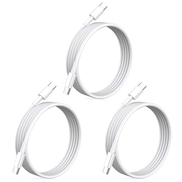 iPhone snabbladdare USB-C strömadapter 20W + 2m kabel Vit (1st laddare & 1st 2m laddningskabel)