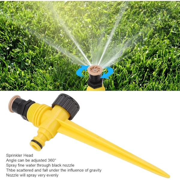 Sprinkler, 360 graders vattenflödesbevattningsdropp, bevattningsgrön kylningsbevattningsutrustning för gräsmatta trädgård innergård gräsmatta utomhus
