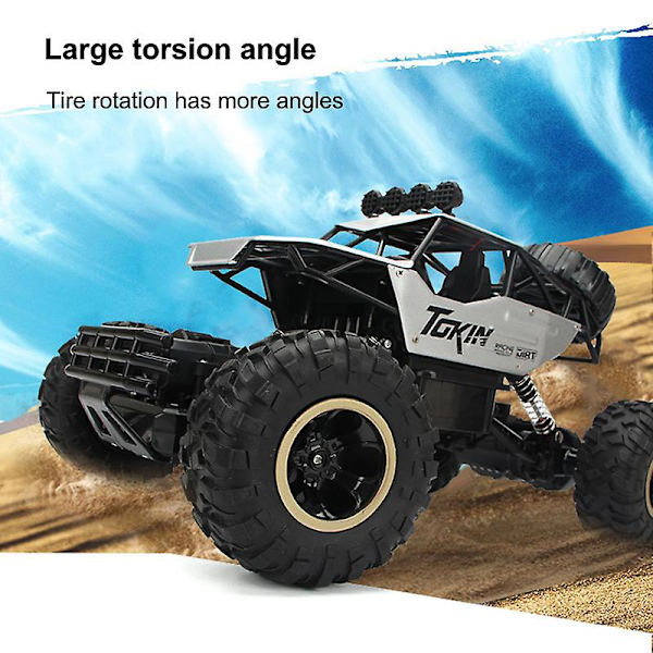 Hurtig Off-road Rc Truck 1:12 Skala Med Genopladelige Batterier 2.4ghz Elektrisk Legetøjsbil Til Alle 28cm Silver