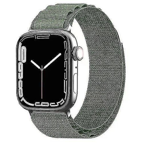Alpine Loop -urheiluranneke Apple Watch Ultra 49mm -sarjaan 8 7 6 -kello vihreä 42-49mm