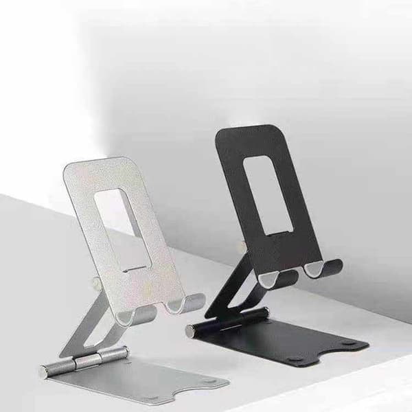 Sammenleggbart, stabilt aluminiumsstativ for mobiltelefonen din Silver