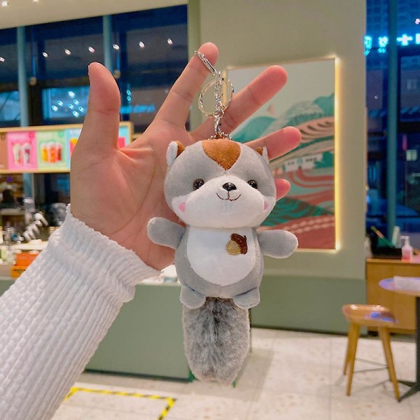 Plush Toy Pendant Squirrel Stuffed Animal Plush Cute Squirrel Plush Small Stuffed Squirrel Toy Chipmunk Stuffed Animal Keychain For Birthday Party Key