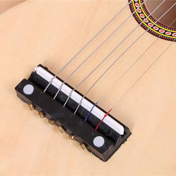 Barn Gitarr Musikleksaker med 6 Strängar Pedagogiska Musikinstrument för Barn Red