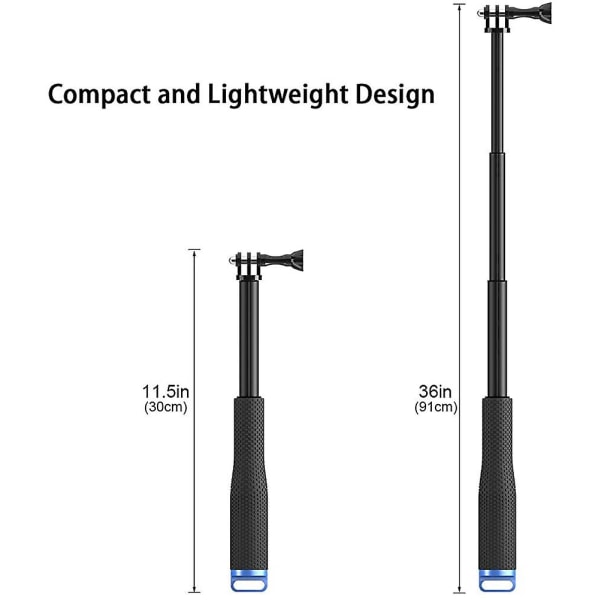 Utvidbar Monopod Selfie Stick Selfie Stick For Gopro Hero 7 6 5, Session 5