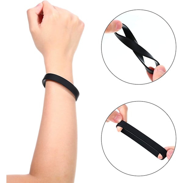 Armband, Silikonarmband, Regnbågsfärg (10-pack tillgängligt)
