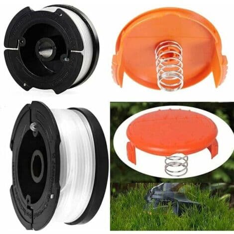 Black & Decker Trimmer Line Spool, 8 spoler med trimmertråd med 2 spoledeksler og 2 fjærer, spoler A6481 A6485 kompatible