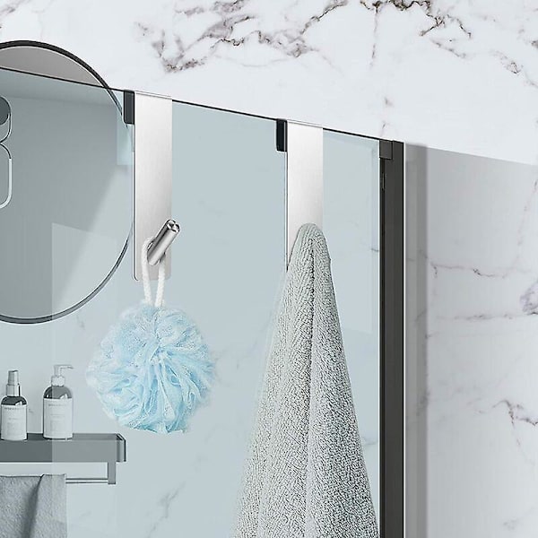 Piece Shower Door Hook, Rustfrit Ståldørkrog til Rammeløse Brusedøre