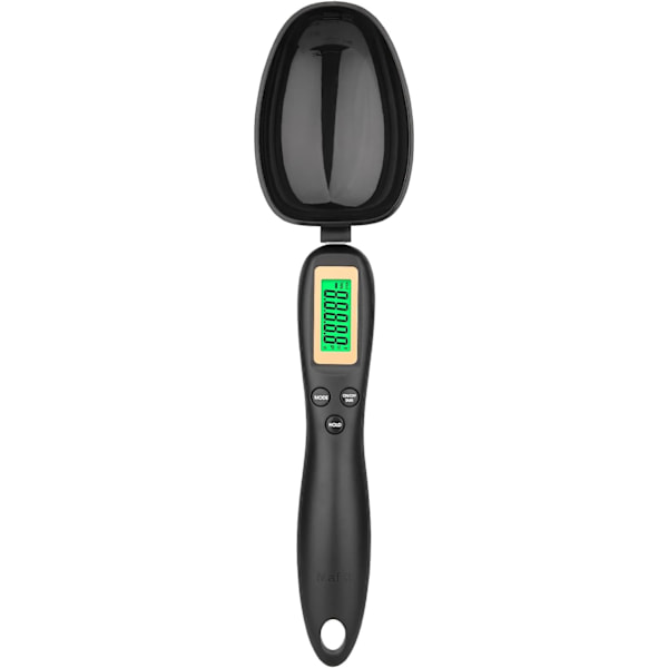 Digital mätning sked, vägnings sked skala 500g / 0.1g hög precision med LCD-skärm display för kök Black