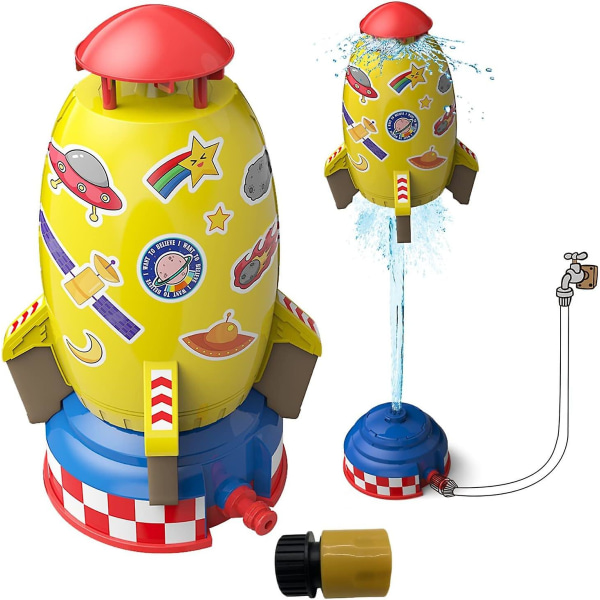 Splash Rocket Toys Raketuppskjutare för barn Utomhus Vattenlek Raketspridare Leksak Vattentryck Raket Vattenblästrare Raketer Sommarträdgård Vatten S