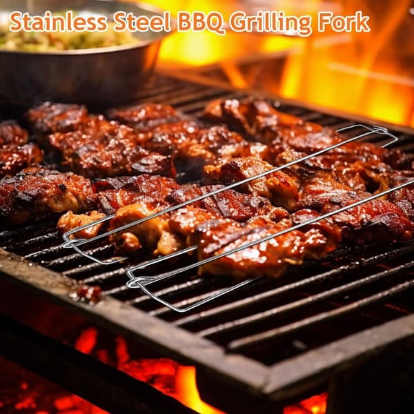4 stk. kyllingeunderlårsholdere til grill, 100% rustfrit stål, kyllingestegeso, robust kyllingegrillstand