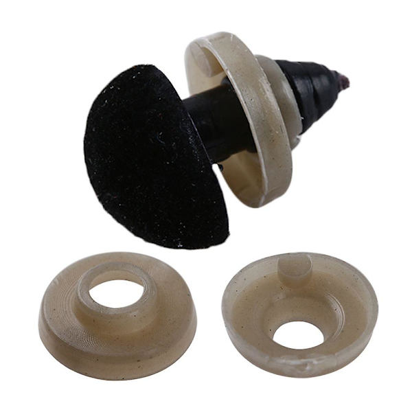 10 st plast triangulära näsor sammet näsa docka hantverk knapp björn plysch leksaker djur diy gör dockor säkerhetsnäs tillbehör 10pcs back ring