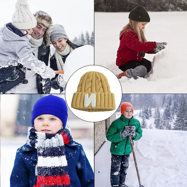 Strikkede luer Tegneserie Twist Ull Luer For Gutter Og Jenter Baby Genser Luer Alder3-10 Stil1 style1