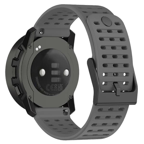 Sportsrem til Suunto Vertical/9 Peak Pro/9 Peak/5 Peak, 22mm Silikone urrem Grå Grey