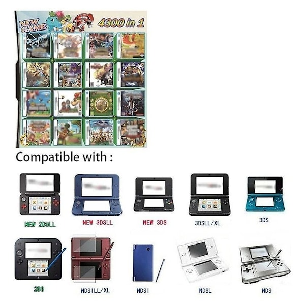 4300 spill  boks  multi-Kart for Ds Nds 2ds 3ds