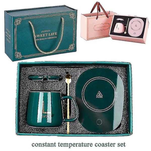 Kaffe Mug Värmare Pad Cup Värmare Coaster Konstant Temperatur Värme Usb Elektrisk Muggmatta Set Mjölk Te Vatten Hem Kontor Present White Pad (No Cup)