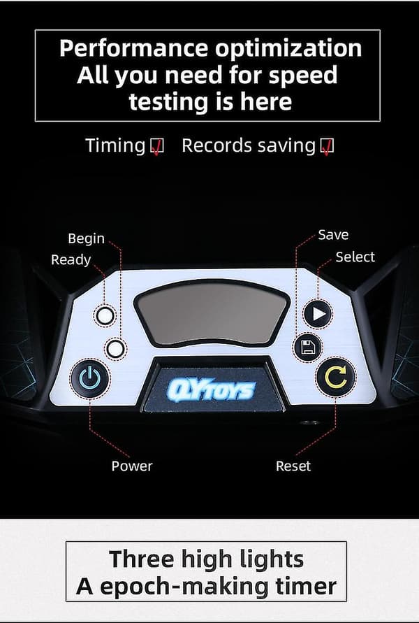 Polaoyi Timer Pad Speeding Race Timer Treningsmatte Speed Cube Leker 80 x 30cm Mat