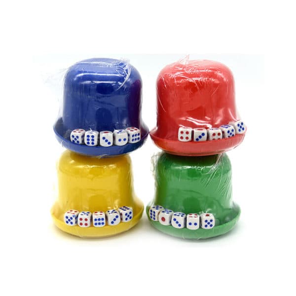 Bar Party Terning Kop Drikke Brætspil Spil Terningboks 10mm d Tilfældig Farve 4 pcs
