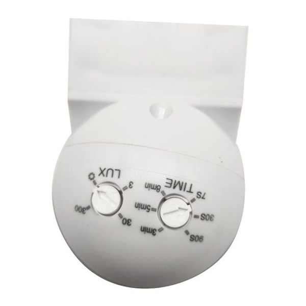 Utendørs bevegelsessensor IP44, overflatemontert, programmerbar, infrarød sensor, rekkevidde 15m/180°, egnet for LED