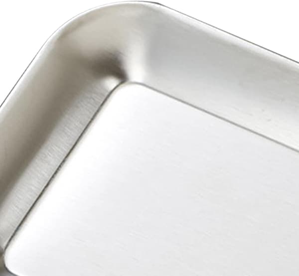 Rustfritt stål bakebrett, firkantet rustfritt stål brødform med god bæreevne, rustfritt stålplate bakebrett (S)