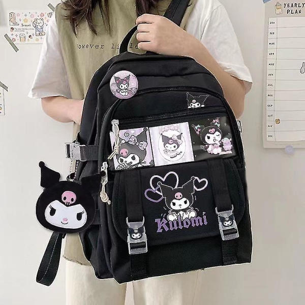 Uusi Sanrio Kuromi reppu olkalaukku Pompompurin My Melody oppilaat koululaukku suuri kapasiteetti sarjakuva söpö koululaukku 41cm x 31cm x 13cm type3