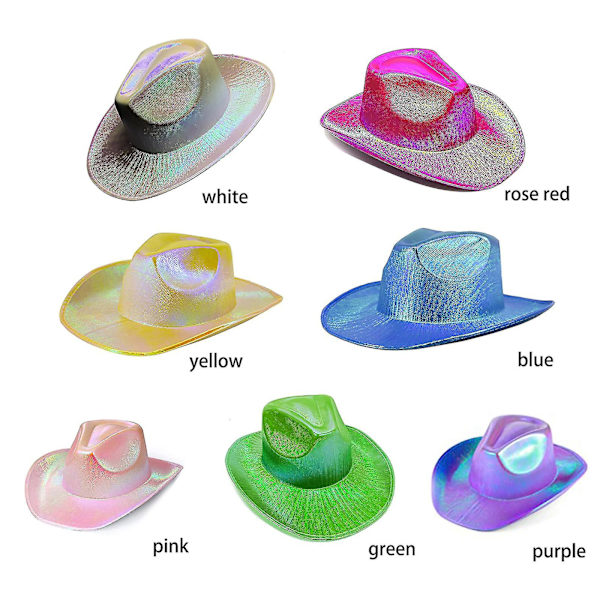 Magisk pärlparty västerländsk cowboyhatt bar bröllop fest Eva hatt yellow