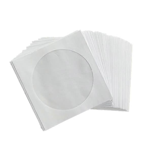 100 stk. papirkonvolutter for DVD-plate 8/12 cm Media Papirkonvolutter Holder 12cm