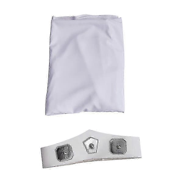 Prinsesse Leia Star Wars-kostyme for kvinner - Klassisk hvit kjole med hette og belte (XS-3XL, polyester) S