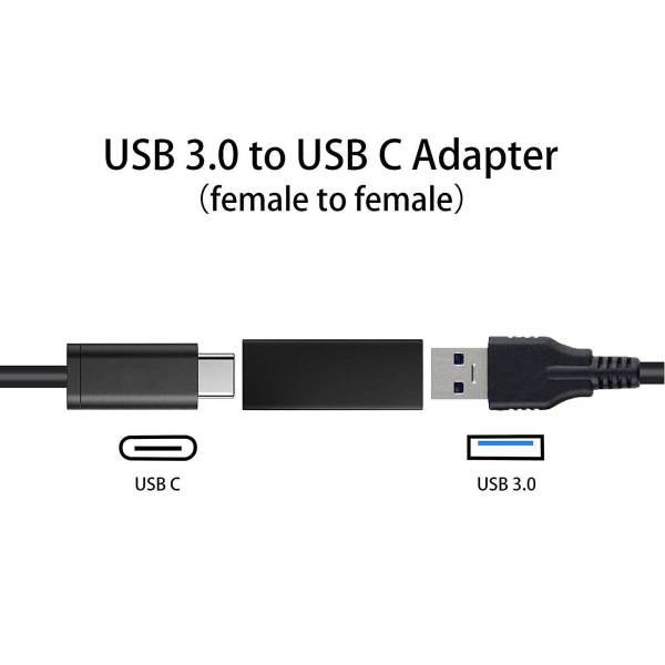 2st USB Typ C 3.1 hona till 3.0 A hona datasynkroniseringsladdningsadapterkontakt Ft (FMY)