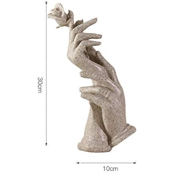 Hemdekor Resin Skulptur Hem Figur Hållande Händer Prydnader Par Bröllop Present Prydnader Grey