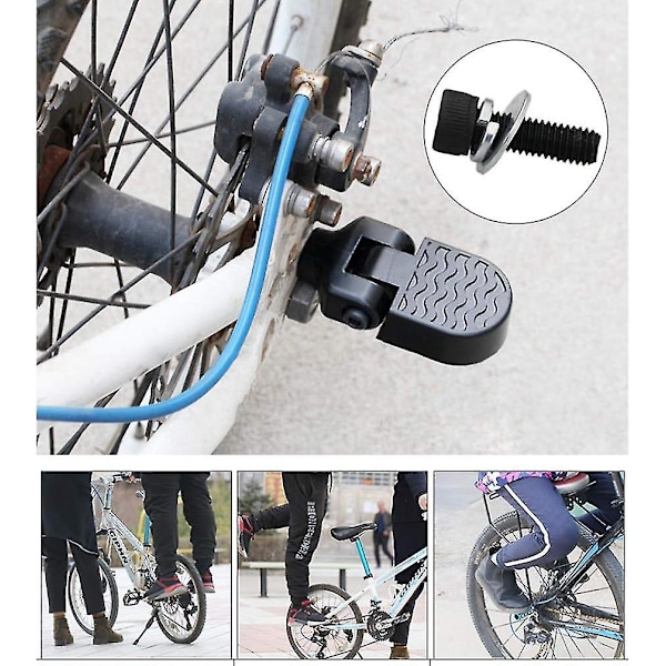 1 par cykel bakre pedaler MTB hopfällbara fotpinnar cykling fotpinnar cykeltillbehör