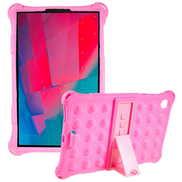 För Lenovo Tab M10 Hd Gen 2 Tb-x306x Push Fidget Sensory Toy Case Bubble Pop Stötsäkert cover med Pc Stativ Pink