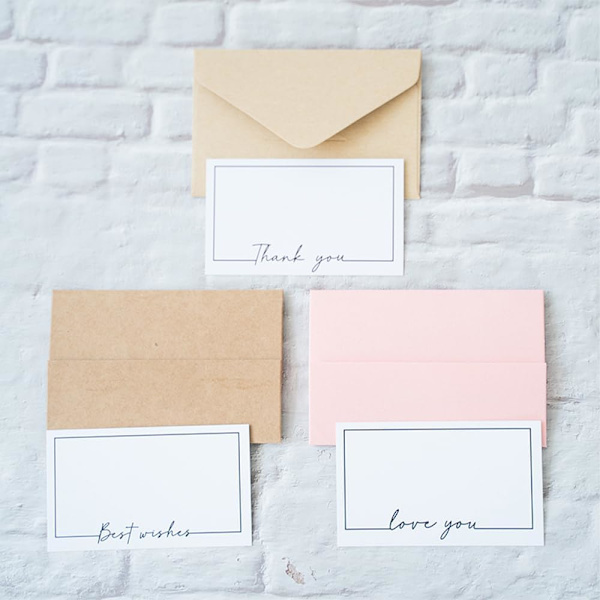 Tomme kort - 80 stk. 90x54 mm kort, beskedkort, gavekort, tomme visitkort, til DIY Grafitti-beskeder, DIY-kreationer Love you