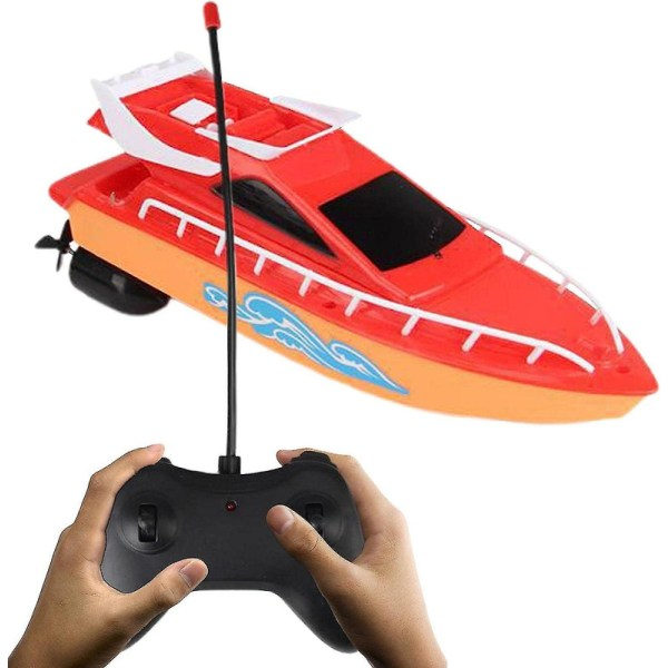 Fjärrstyrd båt för barn och vuxna, Rc-båtar 2,4 GHz elektroniska fjärrstyrda båtar, snabb Rc-racerbåt [DmS] Red