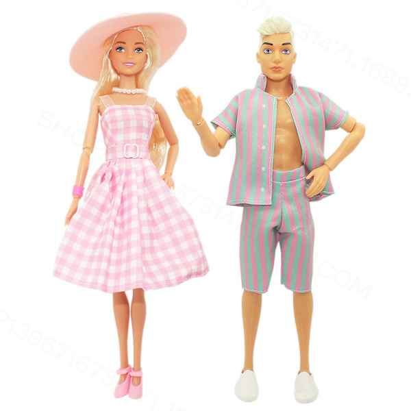 Kompatibel med Barbie dockfilm Samma stil leksak prinsessa par docka set Barbie docka leksak style 1