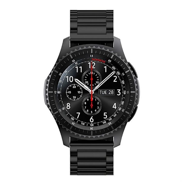 20mm Tre Bead Rostfritt Stål Klockarmband Ersättningsrem För Garmin Move Luxe/move Style/move 3/move Venu - Silver Black