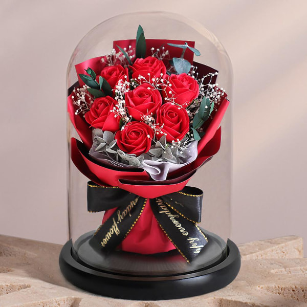 Kvinders gaver, veninders Valentinsdagsgaver-roser opbevaret