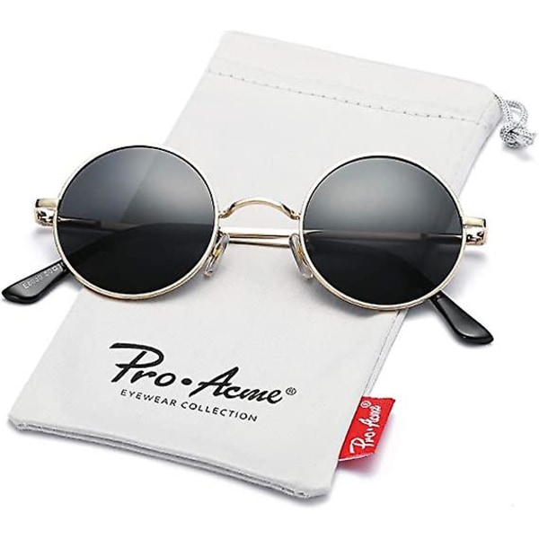 Retro små runde polariserte solbriller for menn kvinner John Lennon stil