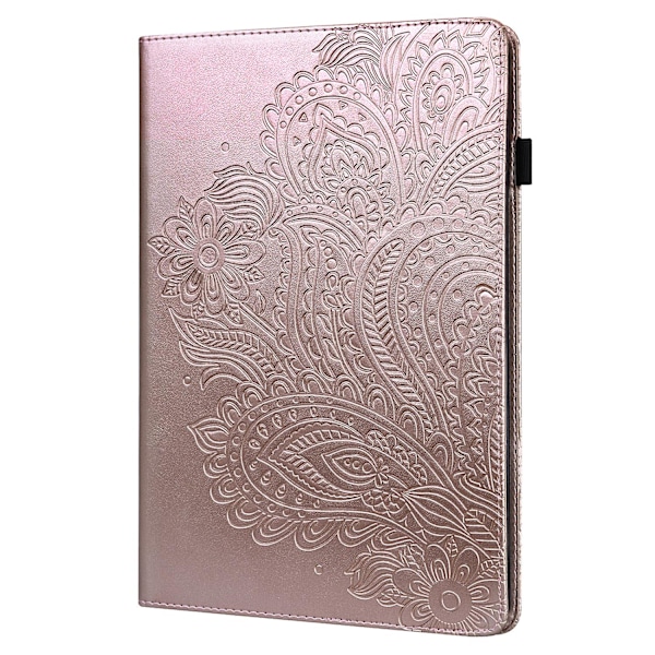 Lærbeskyttende deksel for nettbrett med påtrykt påfuglblomstermønster for iPad Mini 4/(2019) 7,9 tommer - Lilla