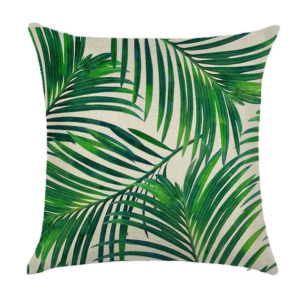 Botanisk kuddfodral i akvarell med tropiska färger Pattern 6